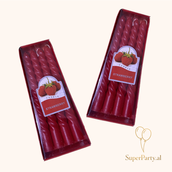Qiri Spiral i Kuq  15 cm – Set 4 copë