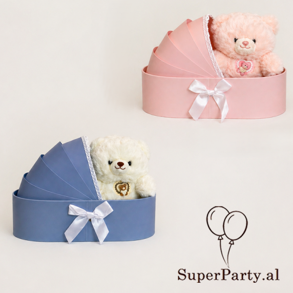 Kukull Ari Pellushi 25 cm  në portabebe 33x17.5cm